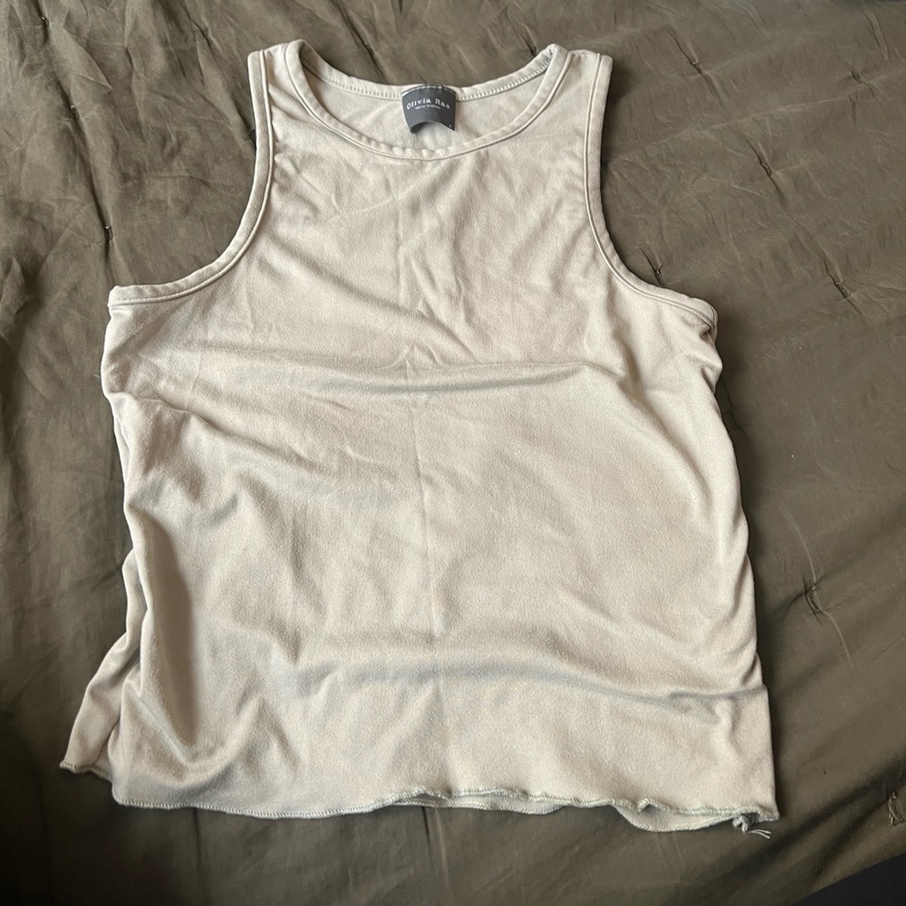 Green cropped tank